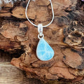 Larimar small teardrop Pendant Necklace