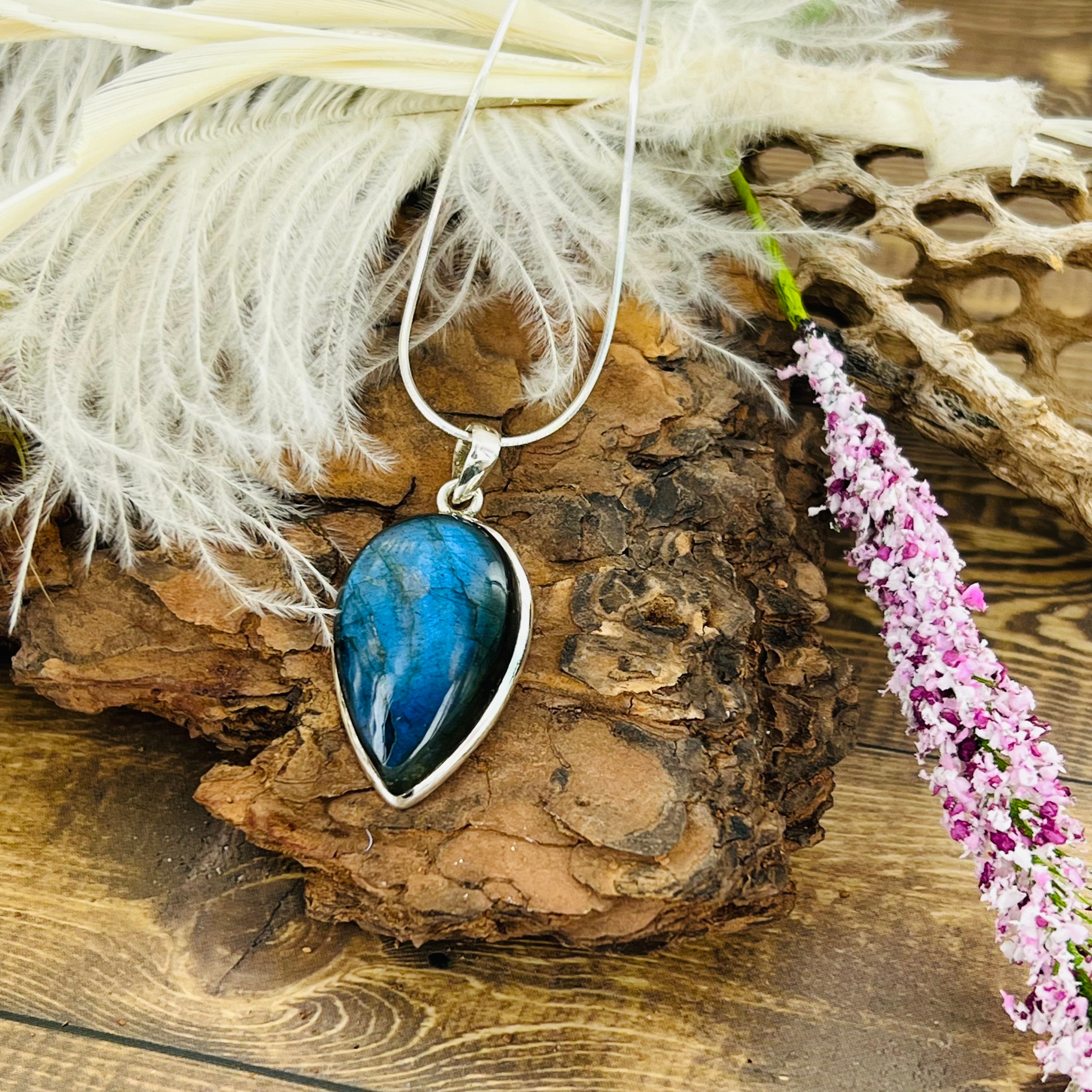 Labradorite Large Pendant Necklace