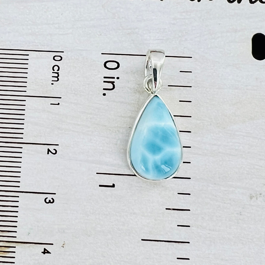 Larimar small Teardrop Pendant Necklace