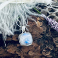 Moonstone Medium Square Pendant Necklace