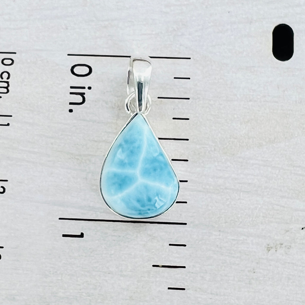 Larimar small teardrop Pendant Necklace