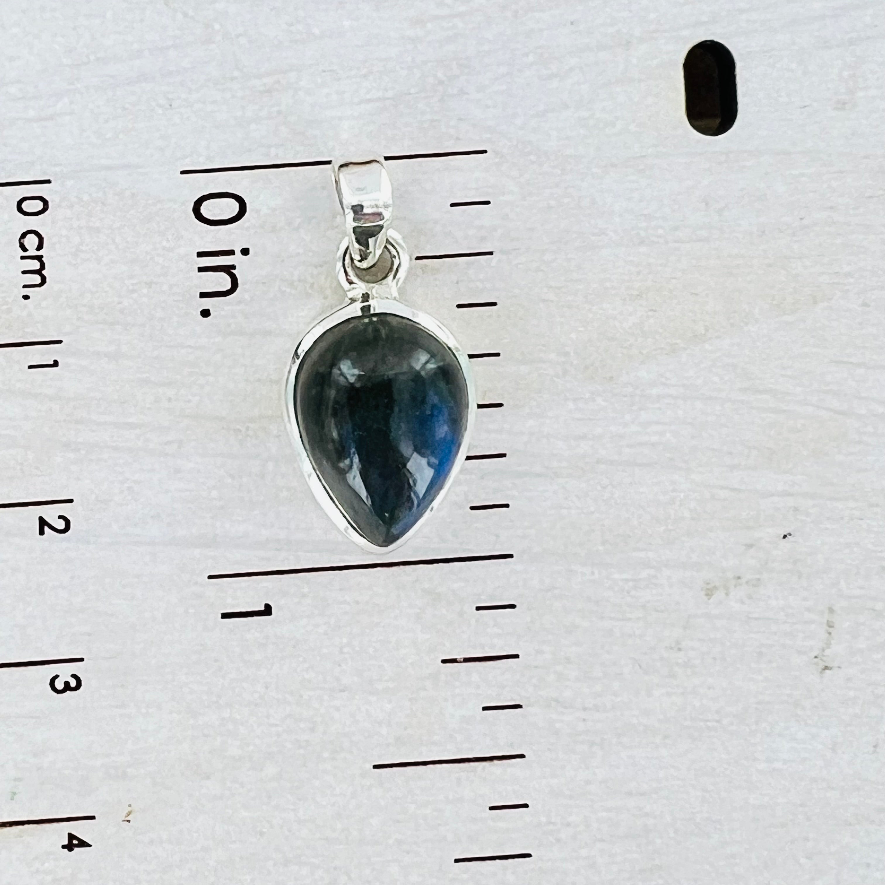 Labradorite Small Tear Drop pendant Necklace