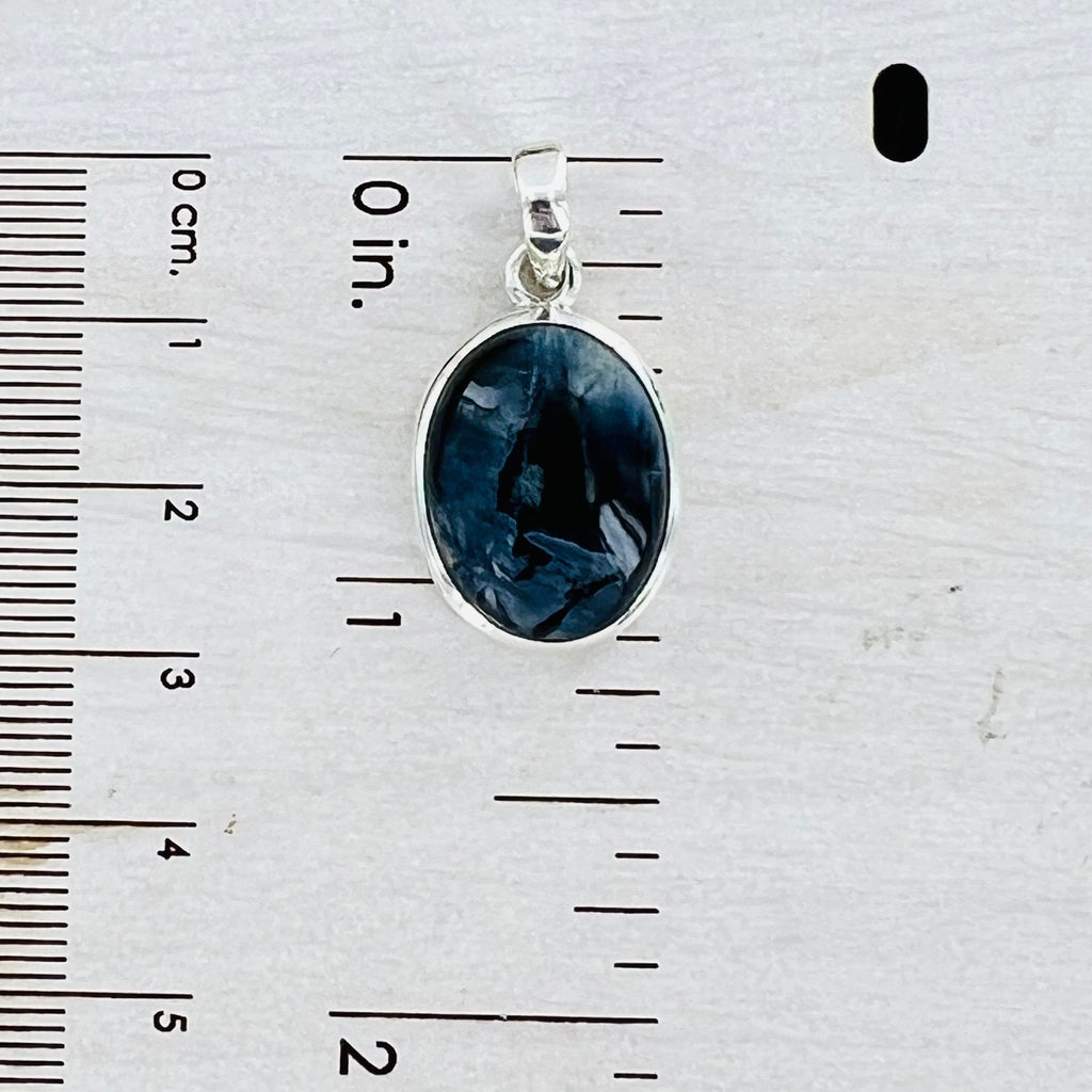Pietersite small Oval Pendant Necklace