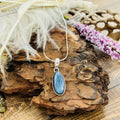 Kyanite Small Oval Pendant Necklace
