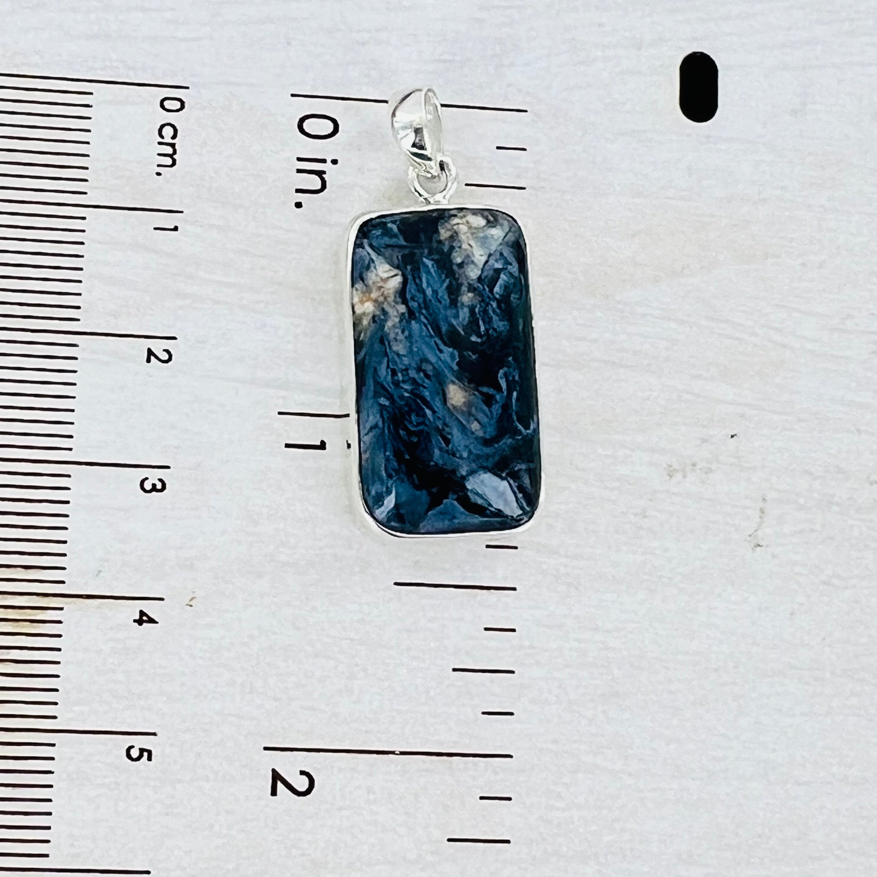 Pietersite Large Rectangular Pendant Necklace