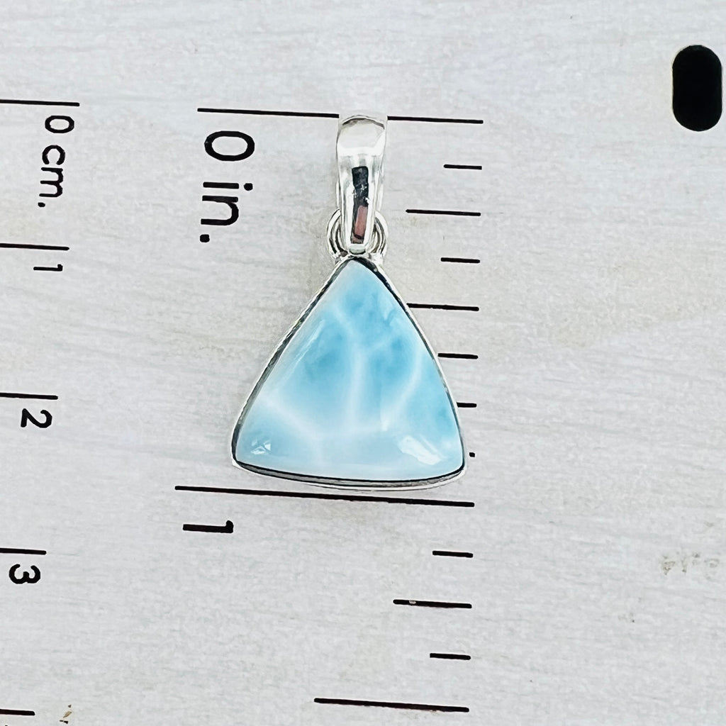 Larimar Small Triangle Pendant Necklace