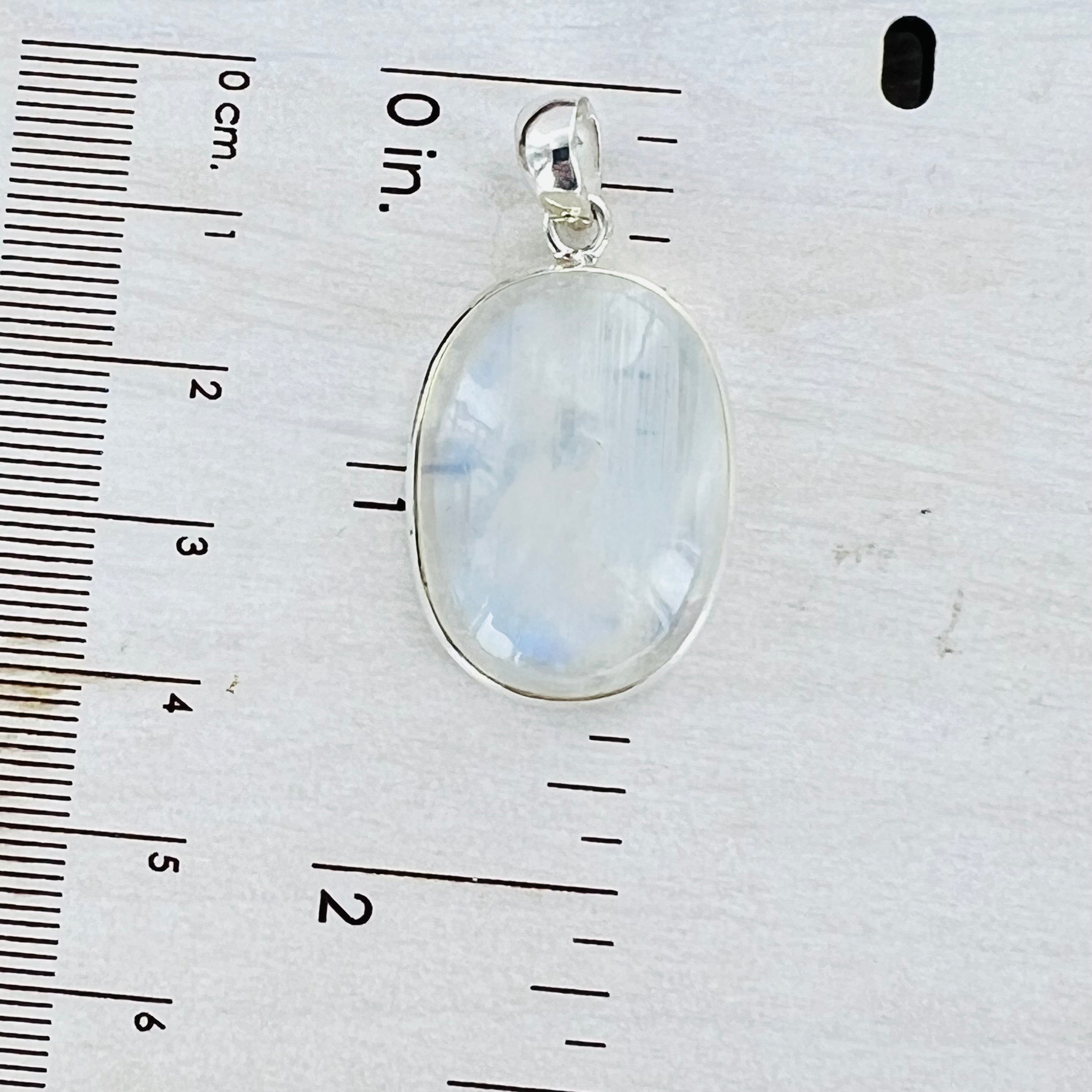 Moonstone Large Oval Pendant Necklace