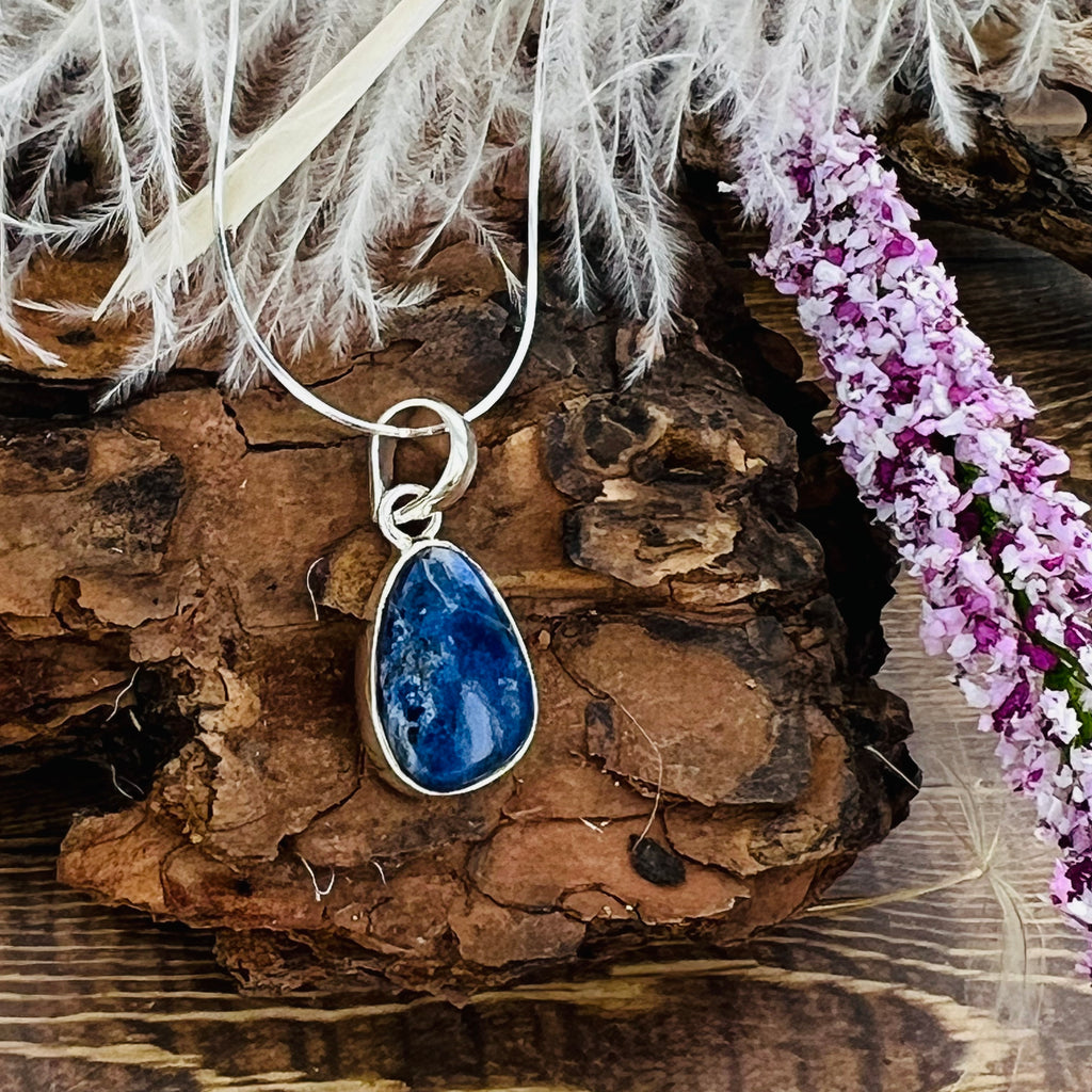 Sodalite Small Oval Pendant Necklace
