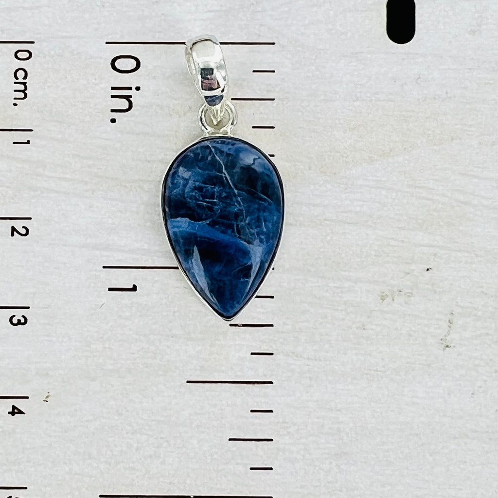 Sodalite Medium down Teardrop Pendant Necklace