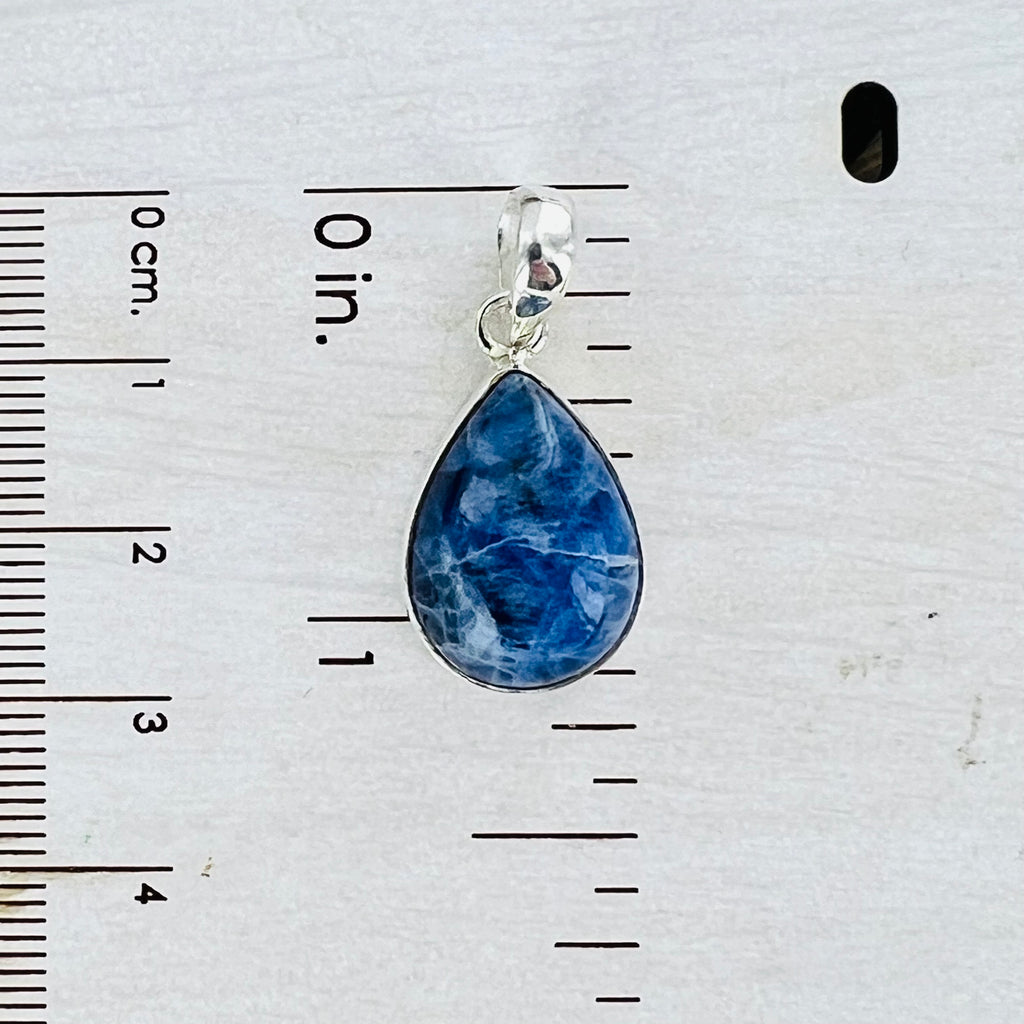 Sodalite Medium Teardrop Pendant Necklace
