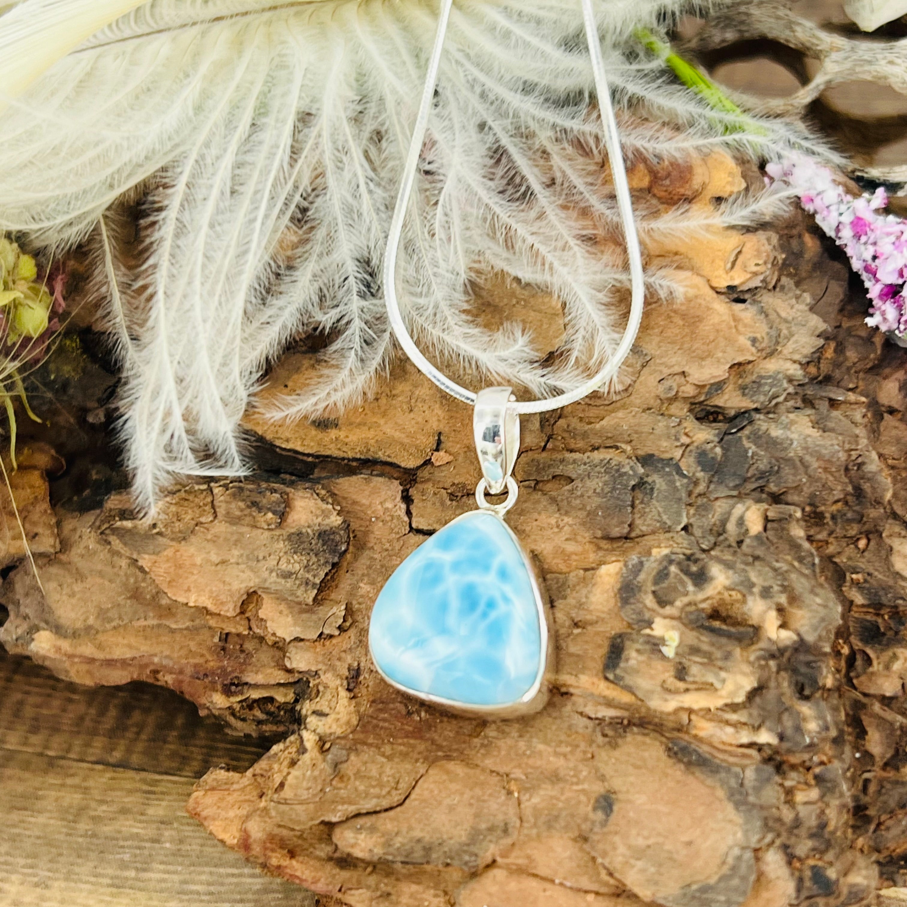 Larimar small Pendant Necklace